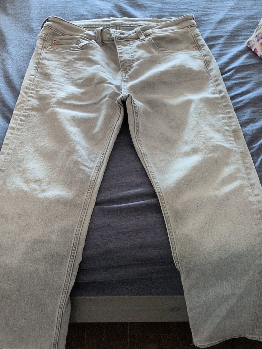 Marks & Spencer Women's Straight Leg Jeans in Light Gray